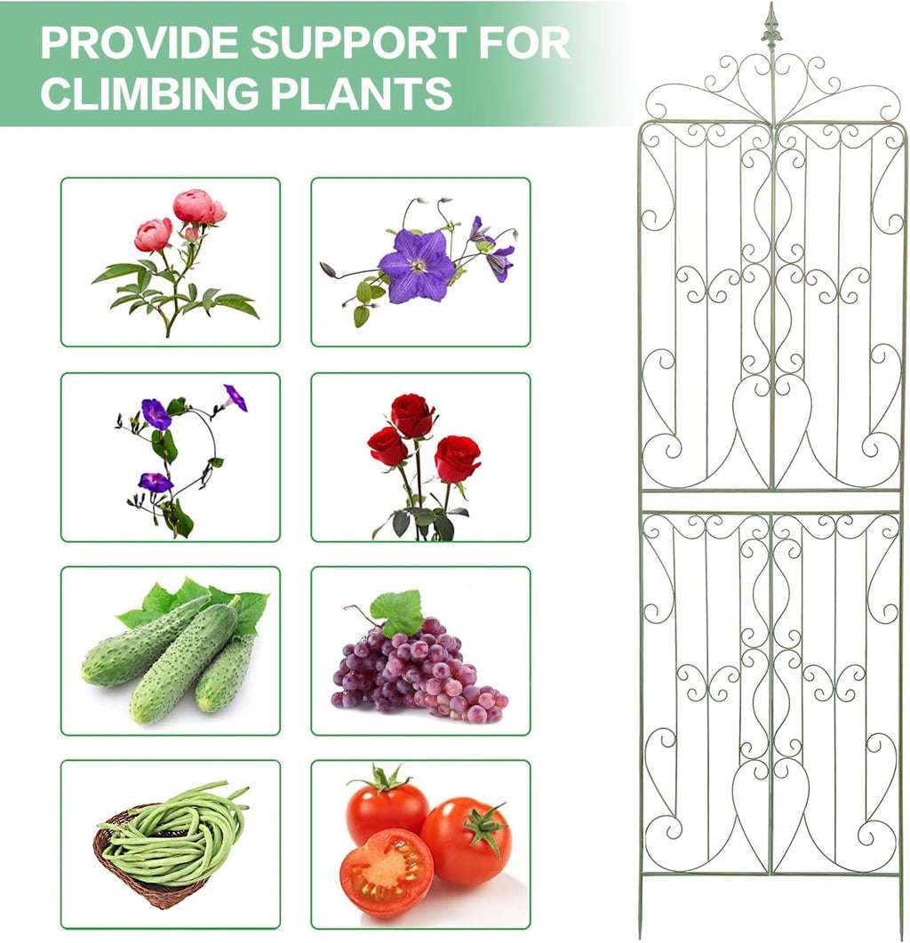 sungmor 2 pack large garden trellis, 92.5 inch, package contents