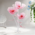 giant flowers 3-piece set|67-inch tall tulle poppy decorations, main product view
