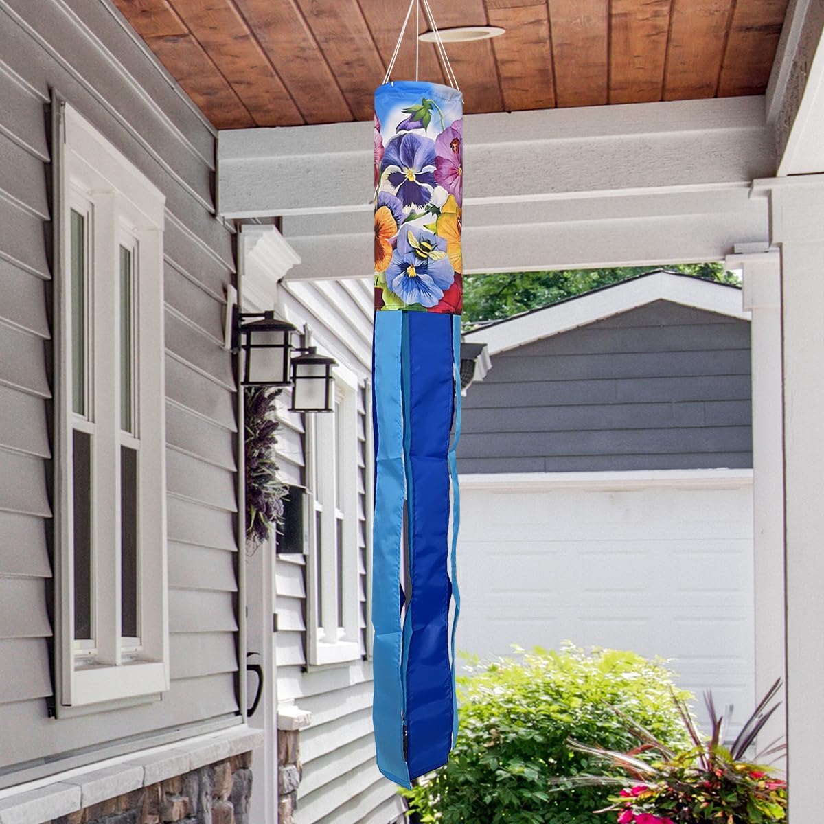 Briarwood Lane Spring Pansies Windsock Wind Twister 40x6 for Spring Wind Spinner