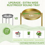 iDavosic.ly 7 Tier Large Plant Stand Indoor, 10 Inch Wide Tall Corner Metal Plant Stands Outdoor for Multiple Plants, Folding Tiered Flower Display Holder Rack Shelf, Gold