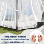 36pcs Outdoor Curtain Weights, Plastic Wrapped Magnetic Drapery Weights, Waterproof Heavy Duty Curtain Magnets for Heavy Wind Outside, Shower Curtain, Tablecloth, Flag (White)