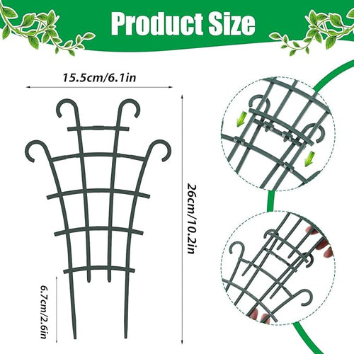 4 Pcs Small Trellis for Potted Plants Plant Trellis Indoor Trellis for Potted Plants Stackable Plastic Plant Support Houseplant for Climbing Indoor Monstera Pothos Ivy Plants Decor