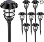 SOLPEX Solar Lights for Outside, Solar Outdoor Pathway Garden Lights Waterproof, Solar Powered Landscape Lighting for Yard, Garden, Pathway, Patio, Porch, Walkway, Driveway, 8 Pack(Cold White)