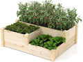giantex raised garden bed, wood planter box for, main product view