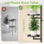 iDavosic.ly 5 Tier Plant Stand Indoor Outdoor, Tiered Corner Multiple Flower Pot Holder Shelf, Metal 40 Inch Tall Display Rack for Patio Porch Living Room Garden Balcony Bedroom, Black