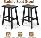 Outdoor Bar Stools,All-Weather Barstools for Patio, Balcony, or Kitchen Counter（29inch）