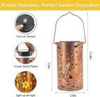 4 Pack Solar Lanterns Outdoor Waterproof Hummingbirds Birthday Gifts for Women Mom Grandma Garden Decor Hanging LED Decorative Light for Patio Yard Lawn Gardening Gifts