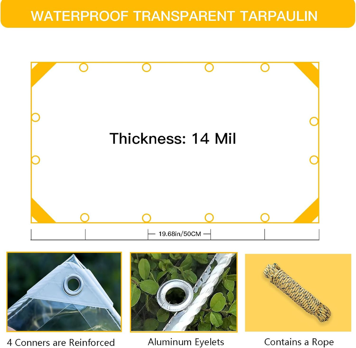 lc&qs clear tarps heavy duty pvc, transparent tarp on a desk or shelf