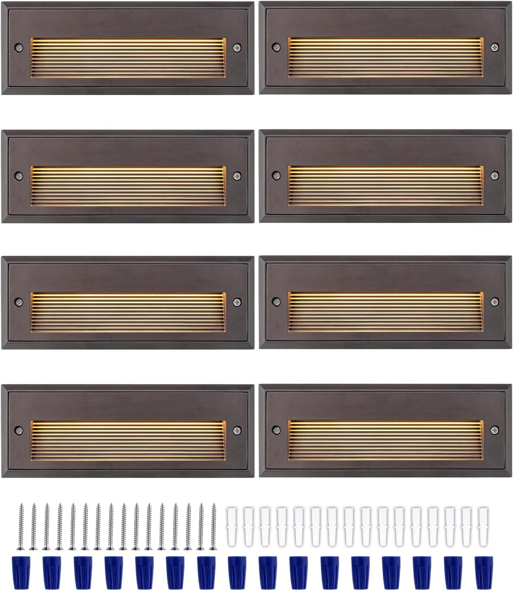 orb 9 in aluminum low voltage step lights, main product view