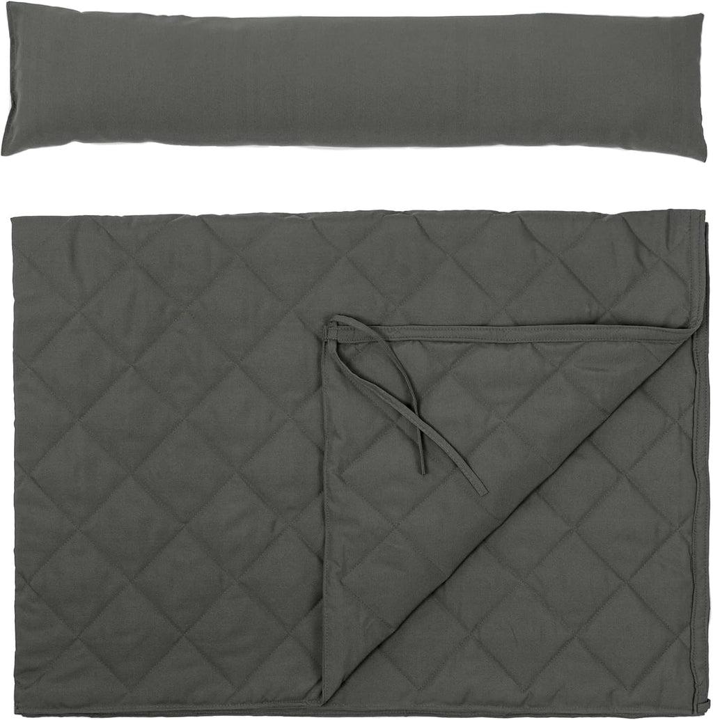 ANOW Portable Hammock Pad with Pillow, Replacement Hammock Pad, Grey | Heavy Duty Polyester Hammock Pad and Pillow Set, 2 Person Hammock Pad 76.8"x55" for Rope Hammock, Indoor Outdoor Use