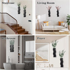 2 Pack Wall Decor Wood Wall Planters for Indoor Plants, Modern Wall Planter for Bathroom, Kitchen, Dining Room, Living Room Wall Decor, Farmhouse Wall Vase for Decor Dried Flowers and Faux Greenery