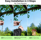 6pcs 23.6in Hanging Chain Cable with Carabiner &S Hook,88lb Load | Tool-Free Installation,for Planters, Lanterns, Outdoor Yard Christmas Decorations