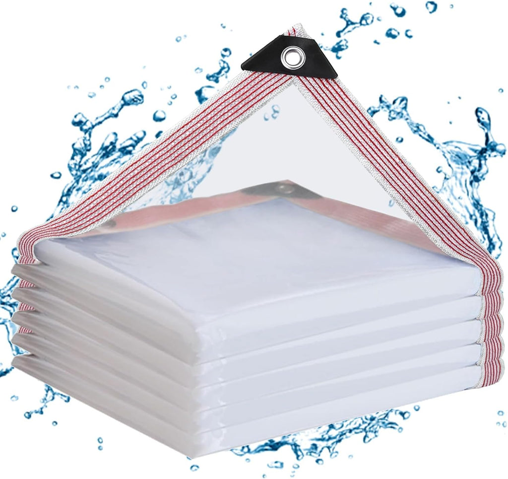 clear vinyl tarp 6x16ft,10 mil uv resistant waterproof, main product view