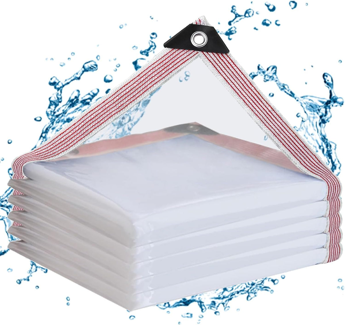 clear vinyl tarp 8x12ft,10 mil uv resistant waterproof, main product view