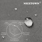 NICETOWN Weighted Outdoor Patio Curtain & Drape Waterproof 84 Long, Top and Bottom Rustproof Steel Grommets Heavy Weight Windproof Sunlight Blocking, Keep Privacy for Yard, 1 Piece, W52 x L84, Grey