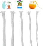 ORIMERC 30ft 1/4" 1/5" 1/6" 1/8" 1/12" Self Watering Wick Rope for Plants, 5 Mixed Sizes, Wicking Line Passive Bottom Auto Watering Synthetic String Cord for Potted Flower Planter Pot Indoor Outdoor