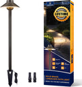 Brass Low Voltage Pathway Lights, 12V Hat-Top Bronze IP65 Waterproof LED Landscape Walkway Lights for Yard Driveway（G4 Bulb, Transformer & Wire Sold Separately）