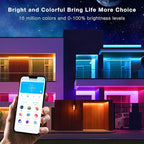 Outdoor LED Strip Lights Waterproof 200ft, IP67 Waterproof LED Light Strips with Remote, Music Sync APP Control, RGB Color Changing LED Lights for Roof, Balcony, Deck, Pool, Patio, Outdoor Decorations