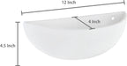 MyGift White Ceramic Wall Planters Half Bowl Hanging Vase Set of 2 | Half Bowl Shape, Space Saving Display, Easy Wall Décor, Plant Showcase, Contemporary Accent, Versatile Home Styling