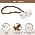 Hion Magnetic Curtain Tiebacks Dark Brown 6 Pack, Curtain Tiebacks Buckles Holdbacks Holders Hooks Clip for Home Bedroom Office Decorative Thick or Thin Curtain
