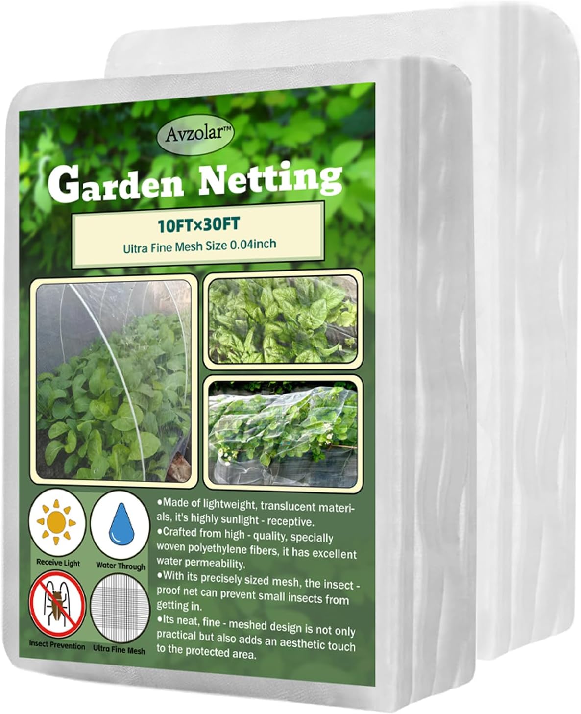 garden netting, 10x30ft ultra fine, gardening mesh netting, main product view