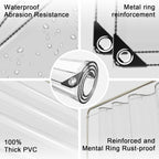 13 ft clear waterproof tarp, pvc 11.8 mil showing dimensions
