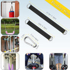 4 PCS Short Straps Tree Swing Straps Hanging Kit, with Carabiners, Heavy Duty Suspension Kits for Gym Fitness Cable Machine Extension, Hanging Pulleys, Rings,Hammock Tree Straps