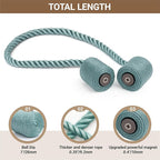 Hion Magnetic Curtain Tiebacks Gray Blue 6 Pack, Curtain Tiebacks Buckles Holdbacks Holders Hooks Clip for Home Bedroom Office Decorative Thick or Thin Curtain