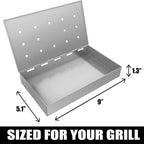 Grill Smoker Box Starter Kit for Wood Chips, Stainless Steel Bucket Style with Hinged Lid, BBQ Grill and Smoker Accessories - Large