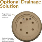 Sunnydaze 24-Inch Anjelica Large Plastic Pot for Plants - Outdoor Double-Walled Large Plastic Planter with Drillable Drainage Holes - Beige