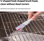 2 Pack Oven, Stove & BBQ Cleaning Brush Set with Scraper Heads, for BBQ Grates, Kitchen Crevices, Oven Racks and Bird Cage Dead Corner Gap Brush