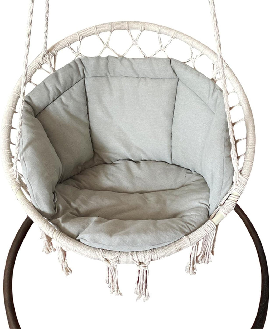 Swing Seat Cushion Hanging Chair Cushion Hammock Cradle Pads for Garden Rocking Home Bedroom Yard Deck (Grey)