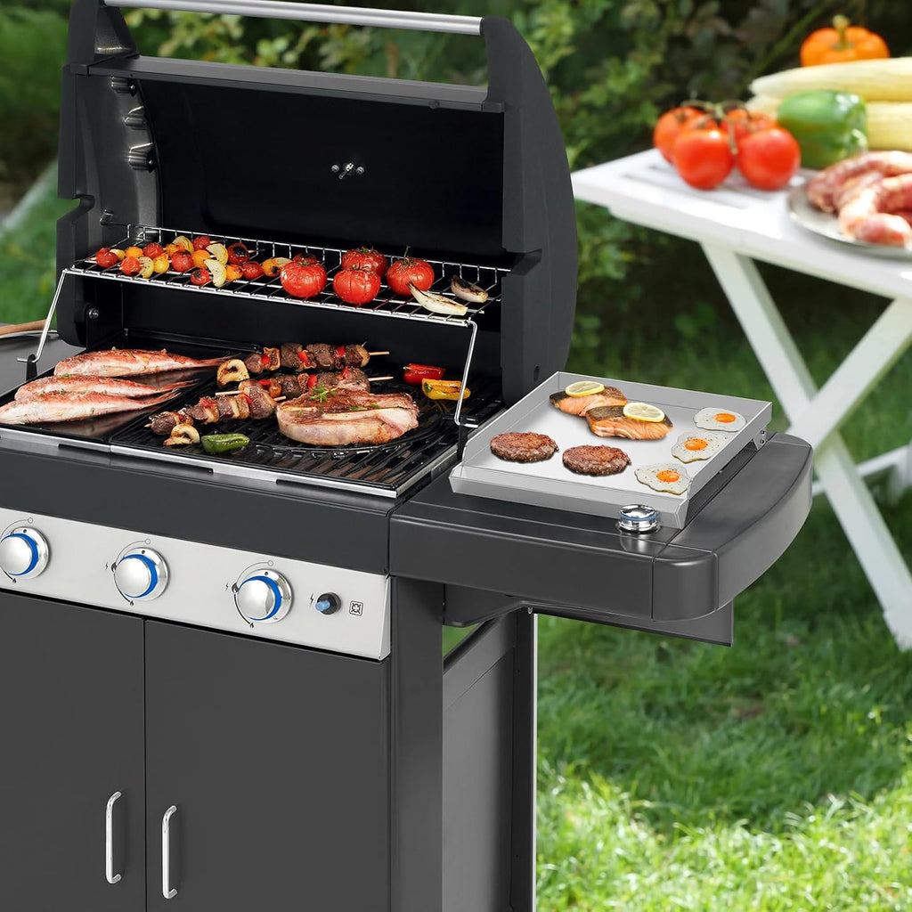 Stanbroil Stainless Steel Griddle for Gas Grill Side Burner, 11" x 13" | Universal Side Burner Cooking Surface, Flat Top Design, Fits Most Gas Grill Side Burners, Easy Cleanup