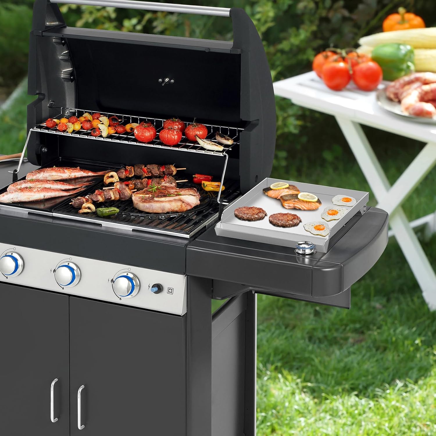 Stanbroil Stainless Steel Griddle for Gas Grill Side Burner, 11" x 13" | Universal Side Burner Cooking Surface, Flat Top Design, Fits Most Gas Grill Side Burners, Easy Cleanup