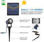 Solar Spot Lights Outdoor, Landscape Spotlights IP65 Waterproof 9.8ft Cable, Dusk to Dawn Solar Uplights for Trees Garden Yard Driveway Porch Walkway Pool (6-in-1, 6000K Cool White)