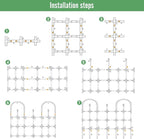 Trellis for Climbing Plants Outdoor,47.2" H Garden Trellis,Rustproof Garden Arch Trellis Cucumber Tomato Support Structure for Raised Bed