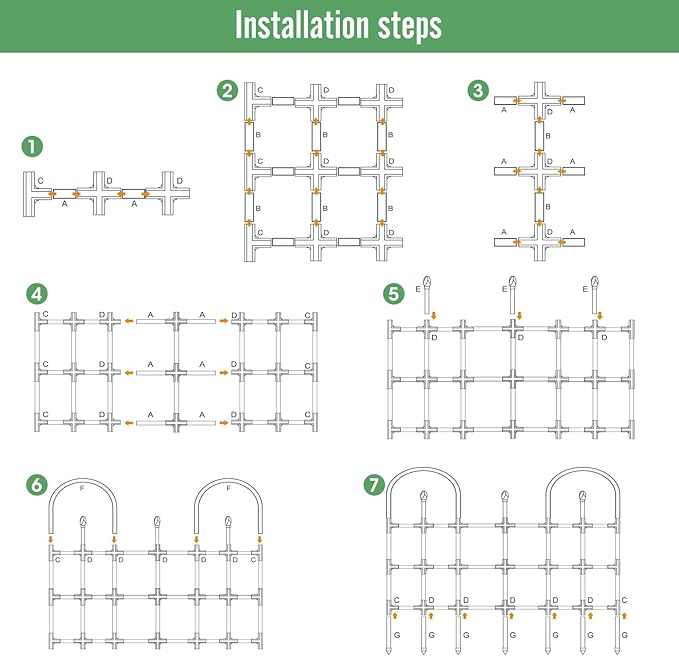 Trellis for Climbing Plants Outdoor,47.2" H Garden Trellis,Rustproof Garden Arch Trellis Cucumber Tomato Support Structure for Raised Bed