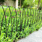 thealyn 7.5ft x 18" metal garden fence/dog fence(5-panel, side view