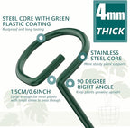 MAFONE 12 Pack 16inch Plant Support Stakes, Plant Stick Garden Single Stem Flower Support Stake Plant Cage Support Rings with 20pcs Plant Clips and Plant Ties for Tomato Orchid Lily Peony Rose Bean