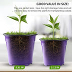 Oubest 30Pack Nursery Pots Plastic for Plants 6 inch Seedling with Drainage Holes Multicolor Flower Seed Starting Pots for Seedling Cutting Transplanting