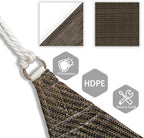 Patio Paradise 27' x 27' x 27' Sun Shade Sail Triangle Canopy Shade Cloth Fabric Sunlight Block Patio Pergola Cover HDPE Deck Awning for Outdoor Backyard Roof Shading, Brown