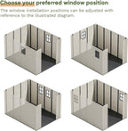 patiowell 8x10 ft resin outdoor storage shed with, package contents