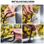 thiswing 360° adjustable drip irrigation system with 22, close-up detail