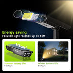 Solar Spotlights Outdoor Waterproof- 2 IN 1 Solar Spot Lights Outdoor with 2 Lighting Modes & PC Light Guide Column for Garden Yard Pathway | Warm Yellow 3000k Spotlights | IP65 Waterproof | 12 Pack