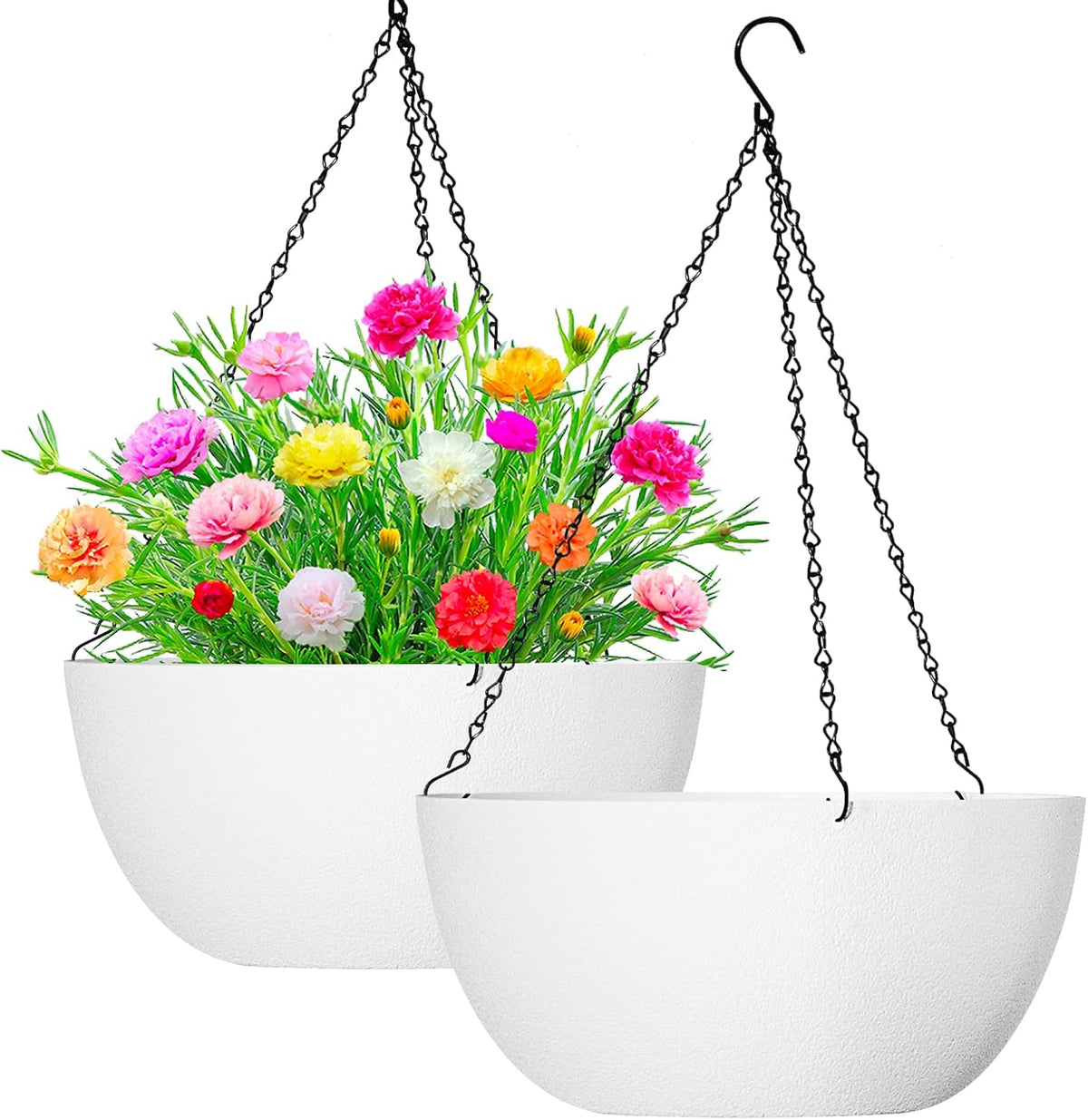 wousiwer 13 inch 2pack large hanging planters for, main product view