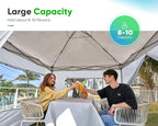 Quictent Privacy 10x10 Pop up Canopy Tent with Sidewalls and Roll-up Ventilated Windows, One Person Easy Setup, Outdoor Commercial Gazebo Shelter Enclosed Waterproof, Bonus 4 Sandbags