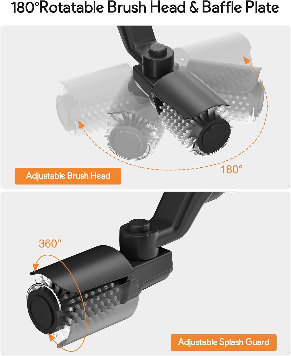 Upgraded Cordless Spinning Electric Grill Brush | 4000mA Battery, 500 RPM, 4 Speed, 180° Adjustable, Fits All Grill Grates, Cleaning And Polishing, Outdoor BBQ Grill Cleaning