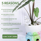 4 Pcs Plant Watering Globes Self Watering Planter Insert Plants Top Fill Water Device Plastic Water Bulbs Slow Release Terracotta for Plants, Clear