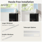 homcom 8000 btu portable air conditioner for rooms, package contents