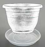 LWALRS 20 Pack Plant Saucer Tray (6 8 10 12 inch), Plant Saucers for Indoors Outdoor, Plastic Heavy Duty Drainage Drip Water Trays for Planter Pots Flower, Clear Pot Saucers Trays for Plants